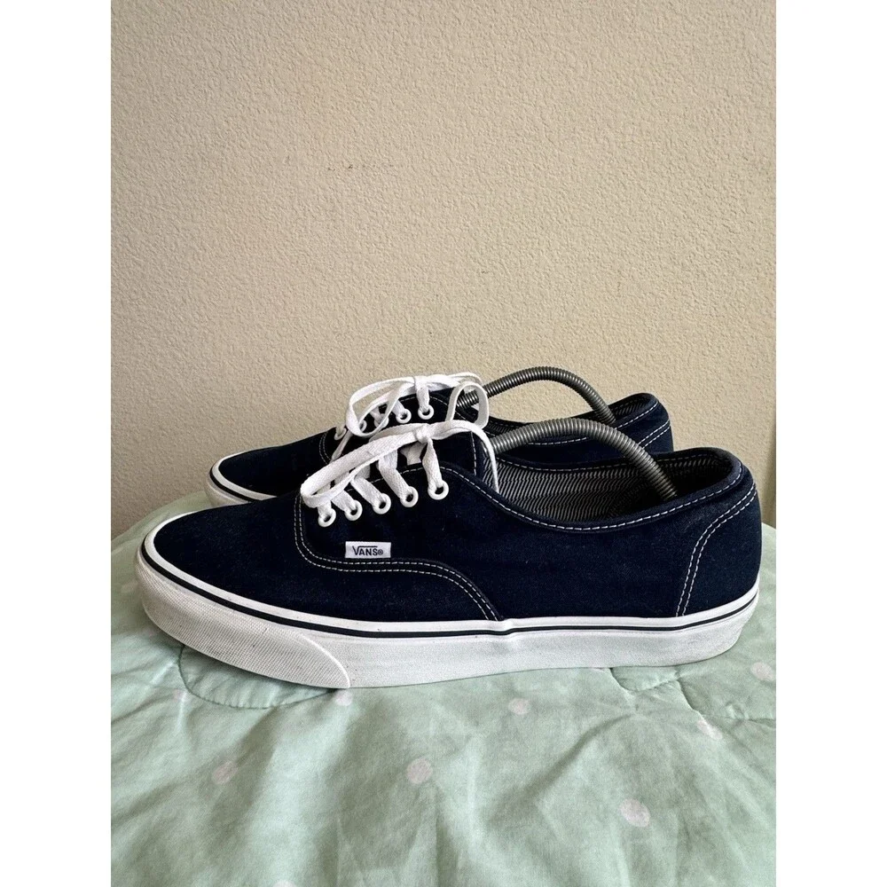 VANS Classic Men's Blue/White Canvas Lace-Up Sneakers size 13